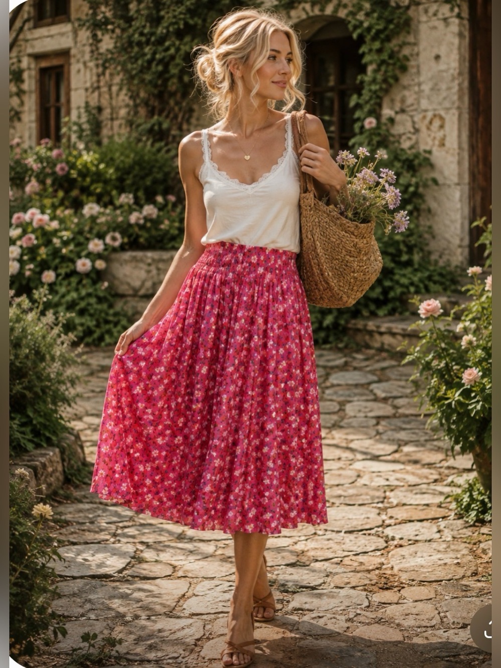 Fat face Strawberry Skirt - Ladies Size 16 - Countryside Charm, Playful Summer